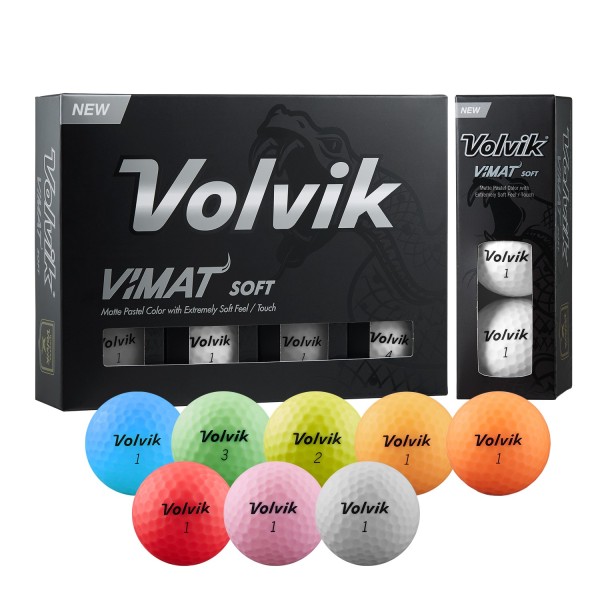 Volvik Vimat matte color golf balls - färgade
