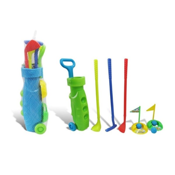Plastset med miniatyrgolfbana