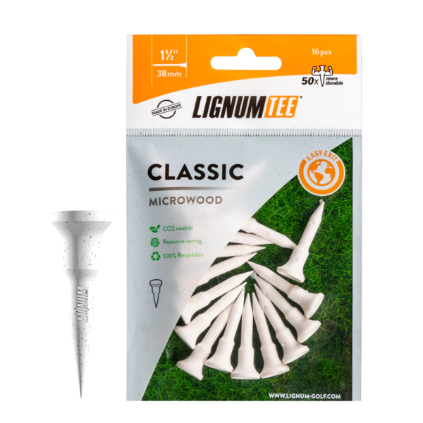 Lignum tees 38 mm - outslitlig peg