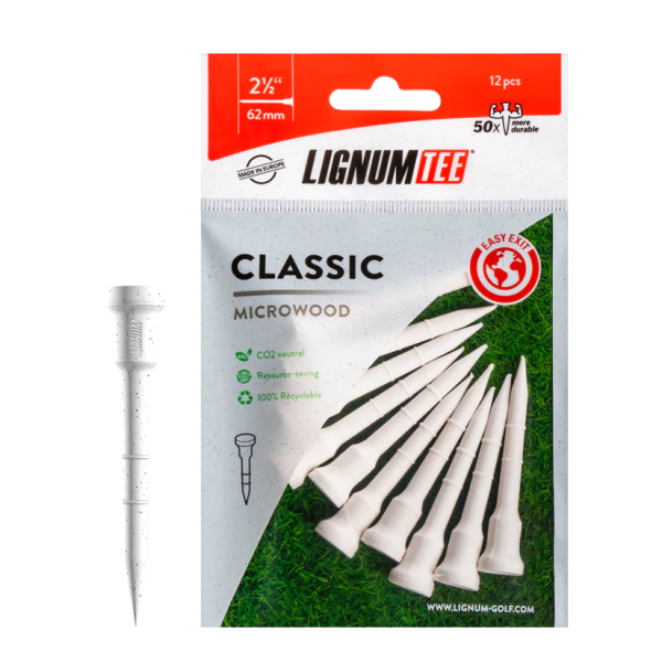 Lignum tees 62 mm - outslitlig peg