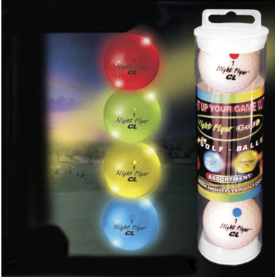 Night Flyer golfbollar - 4-pack lysbollar Night Flyer golfbollar - 4-pack lysbollar