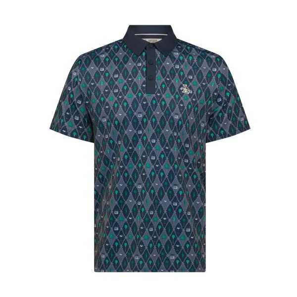 Original Penguin All Over Lattice Cocktail Print Earl Golf Polo Shirt