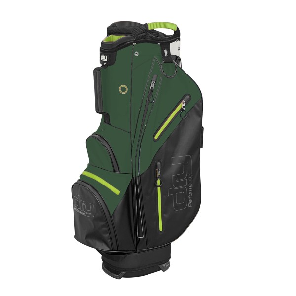 Dry Performance waterproof cartbag 9 tum vagnbag -svart/grå/lime