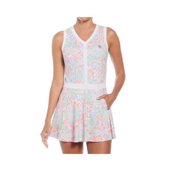 Original Penguin SL V Neck Flounce Women's Dress - multicolor stl 36