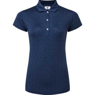 FootJoy Painted Floral Lisle Ladies Golf Polo Shirt FootJoy Painted Floral Lisle Ladies Golf Polo Shirt