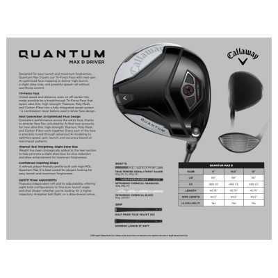 Callaway Quantum Max D driver - Denali Frost Silver Callaway Quantum Max D driver - Denali Frost Silver