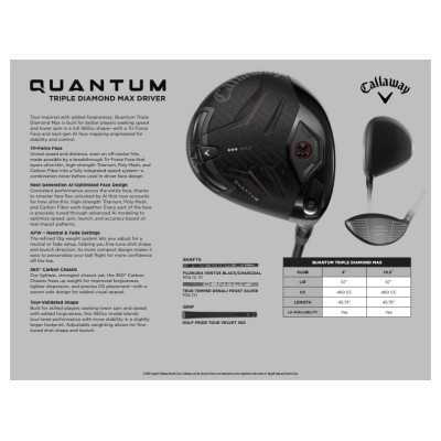 Callaway Quantum Triple Diamond Max driver - Ventus black/silver 60