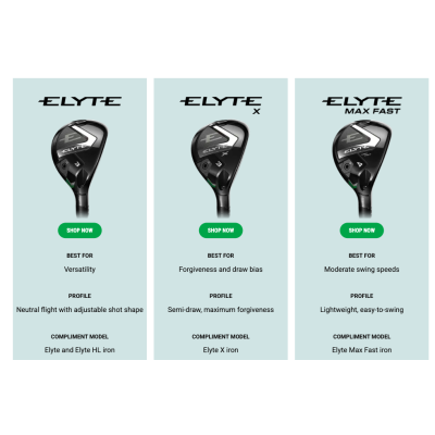Callaway Elyte X hybrid - Mitsubishi Vanquish PL 50 HYB light Callaway Elyte X hybrid - Mitsubishi Vanquish PL 50 HYB light