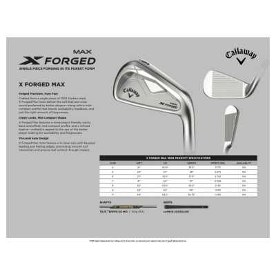 Callaway X forged Max stål - Dynamic Gold Mid 100
