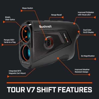Bushnell Tour V7 shift rangefinder - golfkikare Bushnell Tour V7 shift rangefinder - golfkikare