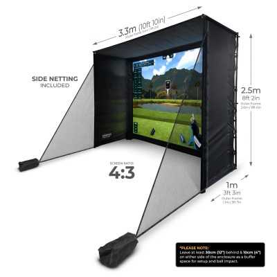 SimSpace SLIM Golf slagnät med sidonät SimSpace SLIM Golf slagnät med sidonät