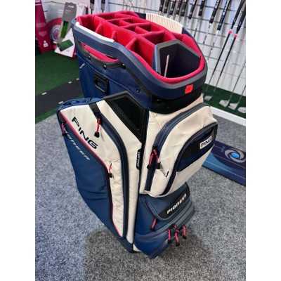Ping Pioneer vagnbag vit/navy/röd *begagnad* Ping Pioneer vagnbag vit/navy/röd *begagnad*